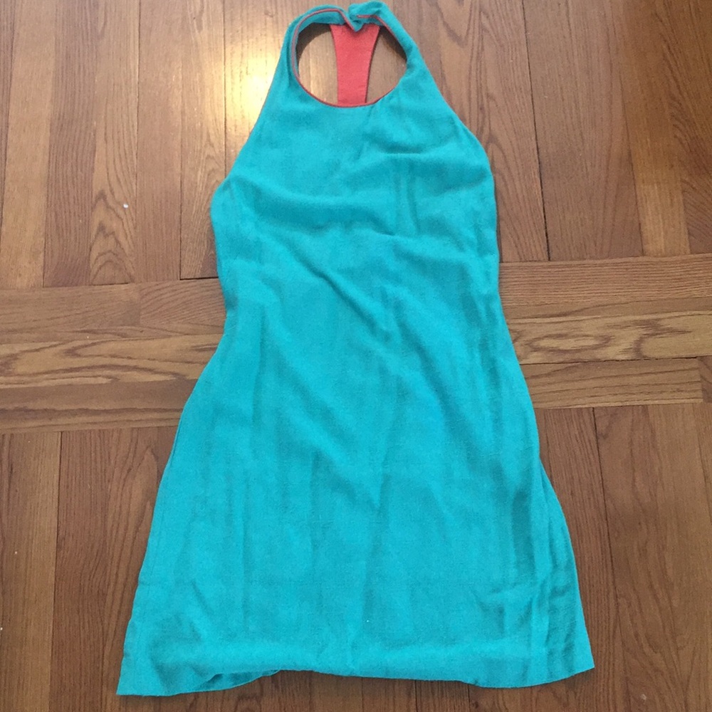 Emma graham coral dress with open back